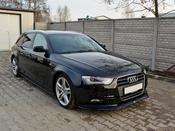 Gloss Black V.2 Front Splitter for Audi A4 B8 Facelift Sedan &amp; Avant (2011-2015) — Body-Styling-Ireland image