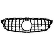 Gloss Black GT Style Front Grille Mercedes C Class W205 and C205 2015-2018 — Body-Styling-Ireland