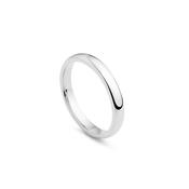 Classic Court Shaped Platinum Wedding Band image