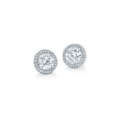 Vintage Brilliant Diamond Platinum Earrings image