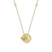 Be You Yellow Gold Cube Pendant image