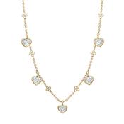 Beach Heart Diamond Yellow Gold Necklace image