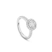 Vintage Round Platinum Diamond Engagement Ring 1 Carat GVS2 image