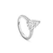Petal Pear Cut Platinum Diamond Engagement Ring image