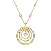 Roulette Diamond Yellow Gold Pendant Necklace image