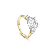 Petal Diamond Yellow Gold Engagement Ring image