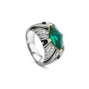 Africa Zebra Kite Emerald Ring image