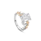 Santorini Ashoka Diamond Platinum and Rose Gold Ring image