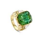 A Family Journey Seville Green Tourmaline Yellow Gold Ring image