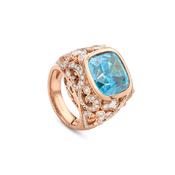 The Palace Collection Royal Damask Blue Zircon Ring image