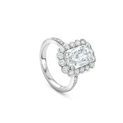 Scalloped Ashoka Diamond Platinum Ring image