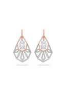 Peace of Mined Platinum and Rose Gold Diamond Drop Earrings image