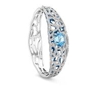 A Family Journey St. Tropez Aquamarine Platinum Bangle image