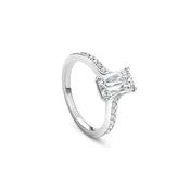 Harmony Ashoka Cut Platinum Diamond Band Engagement Ring image