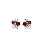 Raindance Platinum Ruby Cluster Earrings image