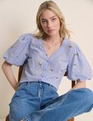 Brooke Top - Blue Stripe image