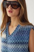 Gio Knit Vest - Sky Blue Mix
