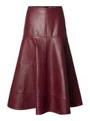 Olympia Leather Midi Skirt image