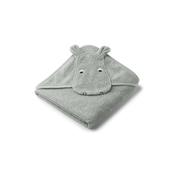 Albert Hooded Towel - Hippo Dove Blue