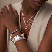 Statement Molten Metal Cuff - Silver