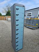 10-Door Charging Locker – Blue &amp; Grey (With Plugs &amp; Keys)