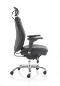 Domino Leather or Fabric High Back Black Ergonomic Posture Chair image