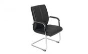 High Back Executive Meeting Chair – Black Faux Leather image
