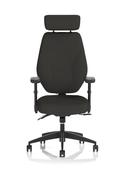 Nexus High Back Executive Chair with Headrest – Black Fabric image