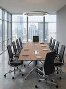 Nero 4m American Black Walnut Boardroom Table &amp; 10 Lusso Chairs image