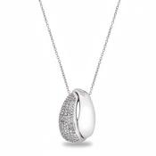0.30ct Natural Diamond Encrusted Gold Pendant in 9ct White Gold image