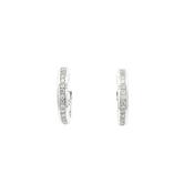 0.38ct Natural Diamond Big Hoop Earring in 18ct White Gold image