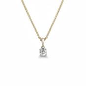 0.40ct F VS1 Four Claw Natural Diamond Solitaire Pendant in 18ct Gold image