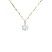 0.489ct Natural Diamond Cluster Pendant in 18ct White Gold image