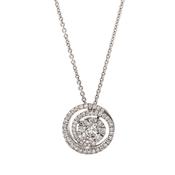 0.48ct Natural Diamond Spiral Shaped Pendant in 18ct White Gold image