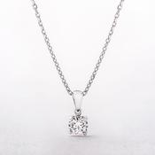 0.50CT G VS Round Brilliant Cut Natural Diamond Solitaire Pendant in 18ct White Gold image