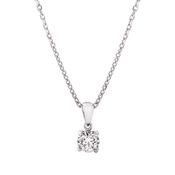 0.50CT G VS Round Brilliant Cut Natural Diamond Solitaire Pendant in 18ct White Gold image