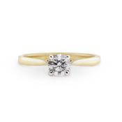0.51ct D si1 GIA Certified Natural Diamond Solitaire Set In 18ct Yellow Gold image
