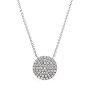 0.80ct Full Circle Natural Diamond Pendant on Chain in 18ct White Gold image