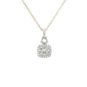 0.65ct Natural Diamonds F/VS Cluster Cushion Shape Pendant in 18ct Gold image