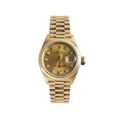 1993 Ladies 18ct Yellow Gold Rolex Datejust with Diamond Dial on Jubilee Bracelet image