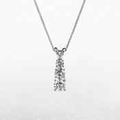 1.23ct Natural Diamond Drop Pendant in 18ct White Gold image