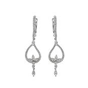 1.34ct Natural Diamond Fancy Marquise Drop Earrings in 18ct White Gold image