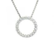 1.88ct F VS1 Natural Diamond Circular Pendant in Platinum image