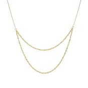 2 Strand Rope Trace 18 Inch Necklet in 9ct Gold