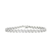 3.87ct Natural Diamond Marquise Cluster Line Bracelet in 18ct White Gold image