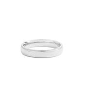 4mm Gents Edged Wedding Band In 9ct White Gold - P