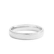 4mm Gents Edged Wedding Band In 9ct White Gold - P