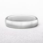 5mm Gents Classic Wedding Band In 18ct White Gold - Q image