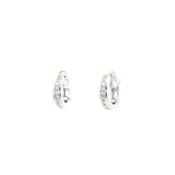 0.28ct Natural Diamond Small Hoop Earrings in 18ct White Gold image