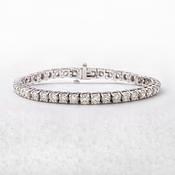 8.00ct F/G VS/SI1 Natural Diamond Claw Set Tennis Bracelet in 18ct White Gold image